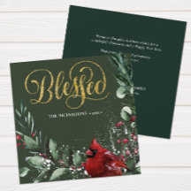 BLESSED Gold | Winterrode kardinale vogelpingboom