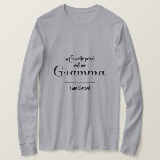 Blessed Gramma (zwarte tekst) T-shirt (Design voorkant)