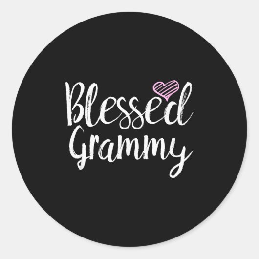 Blessed Grammy - Grandma  Ronde Sticker (Voorkant)