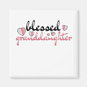 Blessed granddaughter of my lovely grootouders magneet (Voorkant)