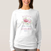 Blessed Grandma Floral  T-shirt (Voorkant)