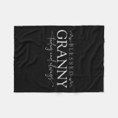 Blessed Granny Today And Always - Loving Grandmoth Fleece Deken (Voorkant (Horizontaal))