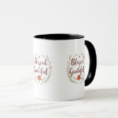Blessed & Grateful – Christian Inspirational Mug Mok (Voorkant rechts)