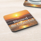 Blessed & Grateful Sunset in Portugal Onderzetters (Linkerzijde)