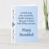 Blessed Hanukkah Feestdagen Kaart (Voorkant)