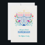 Blessed Hanukkah Flat Holiday Card Feestdagenkaart<br><div class="desc">Stuur iedereen een Hanukkah-groet met deze charmante, handgetekende vakantiekaart. (Afbeelding van pikisuperstar op Freepik). De kaart kan eenvoudig worden aangepast met uw tekst, lettertype en lettertypekleur. Niet precies wat je zoekt? Al onze producten kunnen zonder extra kosten op maat worden ontworpen om aan uw behoeften te voldoen. Neem gewoon contact...</div>