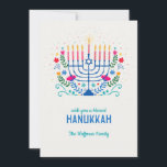 Blessed Hanukkah Flat Holiday Card Feestdagenkaart<br><div class="desc">Stuur iedereen een Hanukkah-groet met deze charmante, handgetekende vakantiekaart. (Afbeelding van pikisuperstar op Freepik). De kaart kan eenvoudig worden aangepast met uw tekst, lettertype en lettertypekleur. Niet precies wat je zoekt? Al onze producten kunnen zonder extra kosten op maat worden ontworpen om aan uw behoeften te voldoen. Neem gewoon contact...</div>