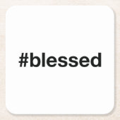 BLESSED Hashtag Kartonnen Onderzetters (Voorkant)
