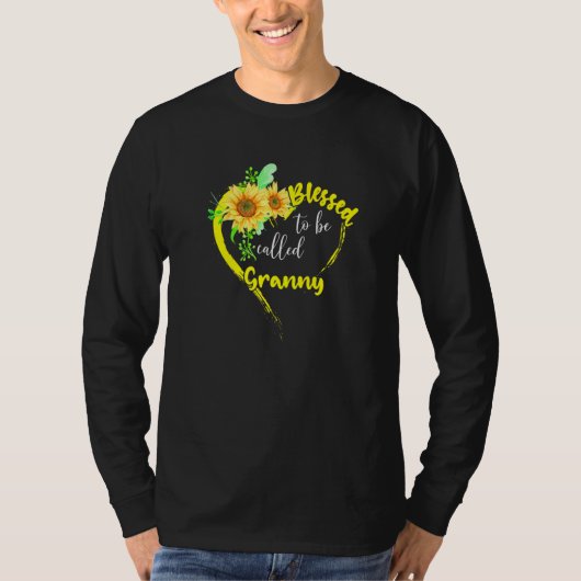 Blessed heet Granny Sunflower Granny Mothe T-shirt (Voorkant)