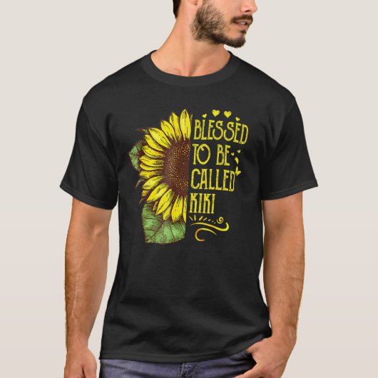 Blessed heet Kiki Grandma Sunflower Moeder T-shirt (Voorkant)