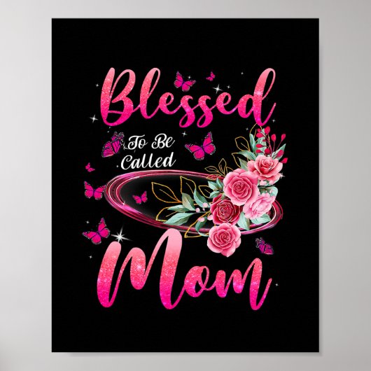 Blessed heet mam Cute Moederdag Poster (Voorkant)