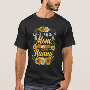 Blessed heet mam en juffe zonnebloem t-shirt