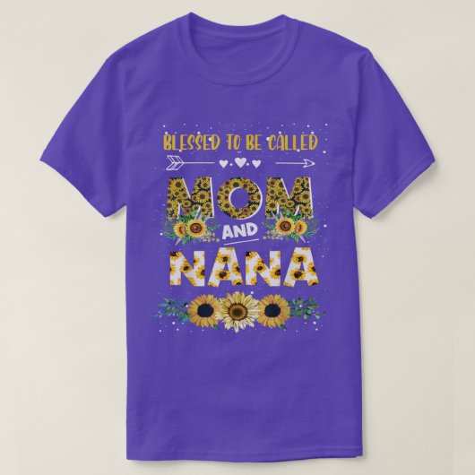Blessed heet mam en nana Cute Sunflower T-shirt (Design voorkant)