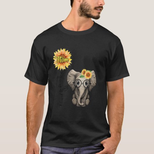 Blessed heet mam Hippie Elephant moeder T-shirt (Voorkant)