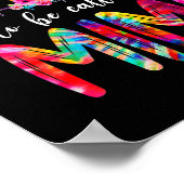 Blessed heet mam Mimi Floral Tie Dye Poster (Hoek)