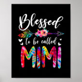 Blessed heet mam Mimi Floral Tie Dye Poster (Voorkant)