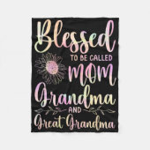 Blessed heet mam oma en grootmoeder fleece deken (Voorkant)