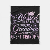 Blessed heet mam oma en grootmoeder fleece deken (Voorkant)
