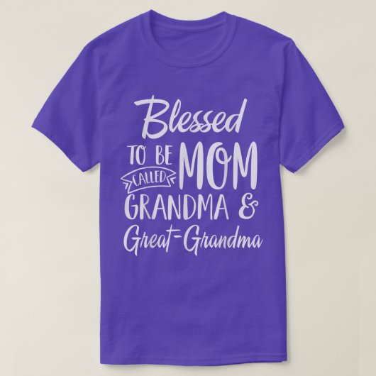 Blessed heet mam oma en grootmoeder M T-shirt (Design voorkant)