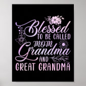 Blessed heet mam oma en grootmoeder poster (Voorkant)