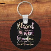 Blessed heet mam oma en grootmoeder sleutelhanger (Voorkant)