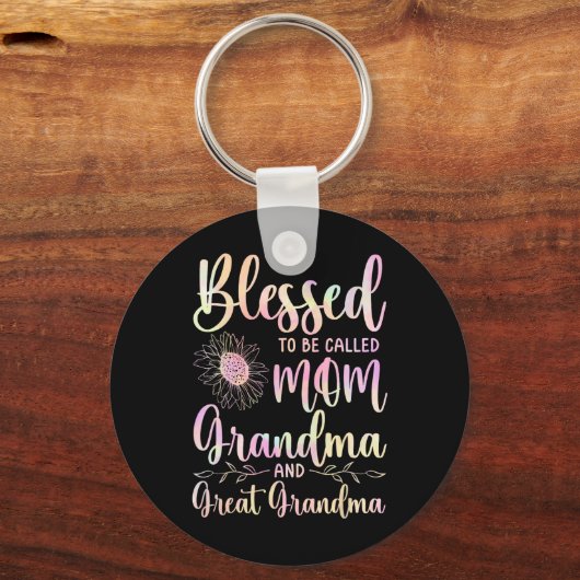 Blessed heet mam oma en grootmoeder sleutelhanger (Voorkant)