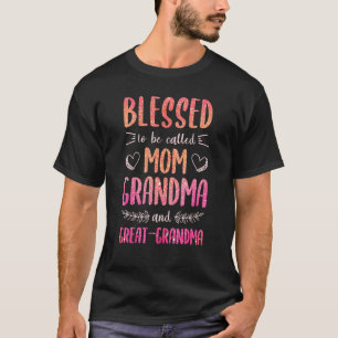 Blessed heet mam oma en grootmoeder t-shirt
