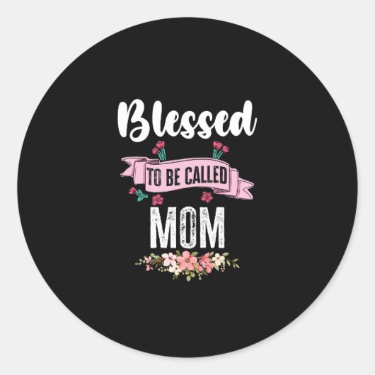 Blessed heet mam ronde sticker (Voorkant)