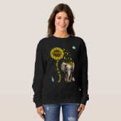 Blessed heet mam Sunflower Elephant Graphi Trui (Voorkant volledig)