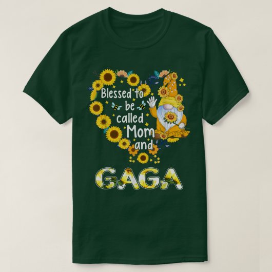 Blessed heet mama en Gaga Herfst Gnome Sunfl T-shirt (Design voorkant)