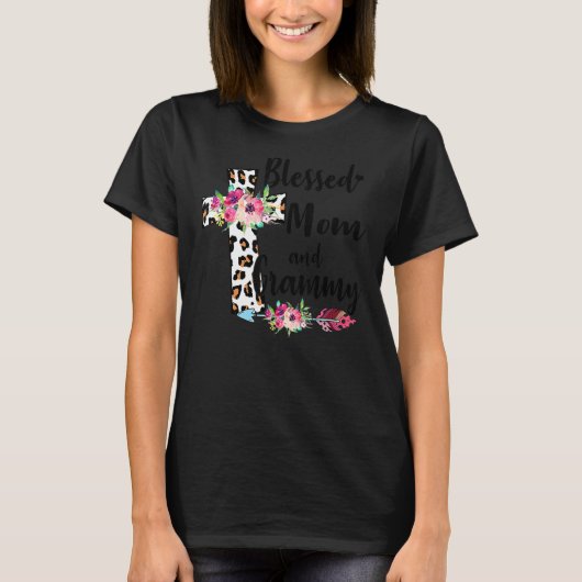 Blessed heet mama en Grammy Grammy T-shirt (Voorkant)