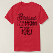 Blessed heet mama en Kiki Caro T T-shirt (Design voorkant)