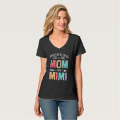 Blessed heet mama en Mimi Funny Mothers Da T-shirt (Voorkant volledig)