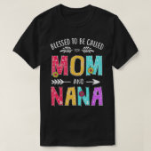 Blessed heet mama en Nana Funny Mothers Da T-shirt (Design voorkant)