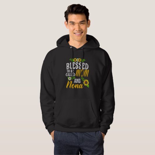 Blessed heet mama en nona Thanksgiving Chr Hoodie (Voorkant volledig)