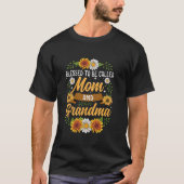 Blessed heet mama en oma Cute Sunflowe T-shirt (Voorkant)