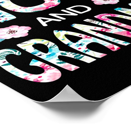 Blessed heet mama en oma Floral Gift Poster (Hoek)