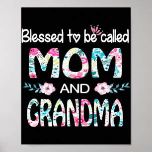 Blessed heet mama en oma Floral Gift Poster