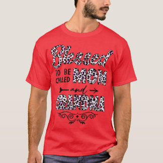 Blessed heet mama en oma Flowers Mothe T-shirt