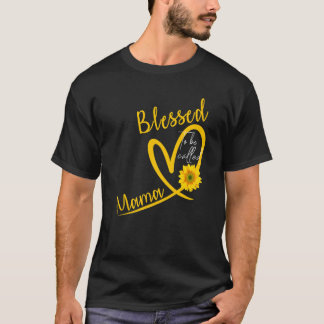 Blessed heet mama Heart Sunflower Moeder T-shirt