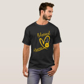 Blessed heet mama Heart Sunflower Moeder T-shirt (Voorkant volledig)