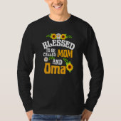 Blessed heet moeder en moeder van Oma Floral D T-shirt (Voorkant)