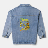 Blessed heet Nana Sunflower Ma Grandma Denim Jacket (Achterkant)