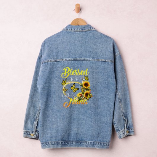 Blessed heet Nana Sunflower Ma Grandma Denim Jacket (Hangar)