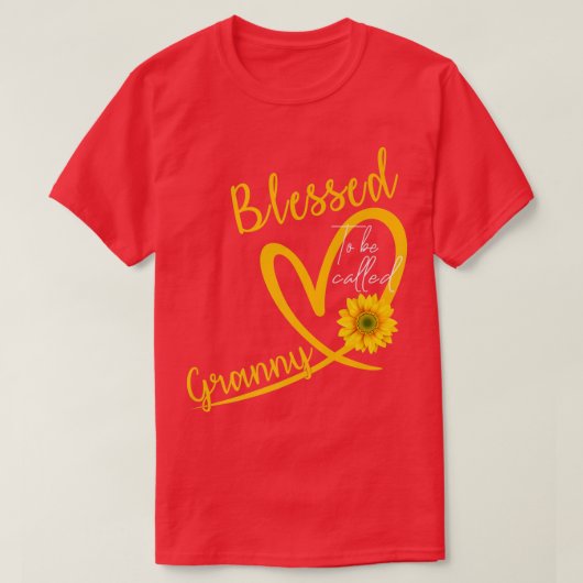 Blessed heet oma Heart Sunflower Moeder T-shirt (Design voorkant)