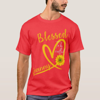 Blessed heet oma Heart Sunflower Moeder T-shirt