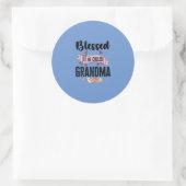 Blessed heet oma ronde sticker (Tas)