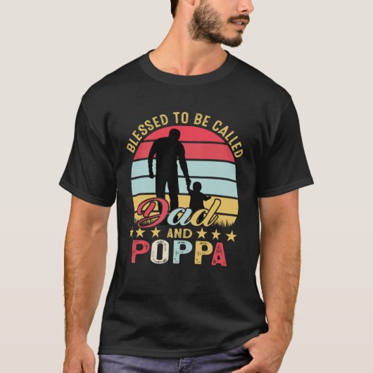 Blessed heet pap en papavervader  vaders t-shirt (Voorkant)