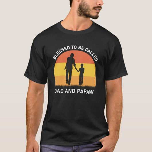 Blessed heet papa en Papaw T-shirt (Voorkant)