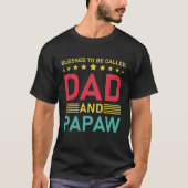 Blessed heet papa en Papaw T-shirt (Voorkant)
